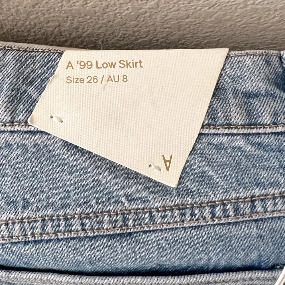 Abrand Jeans NWT Denim Midi A ‘99 Low Skirt SIZE 26